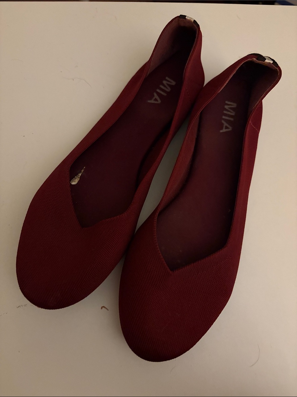 MIA Women’s Wine Red Slip-On Ballet Flats
